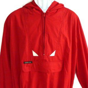 Members Only Iconic Racer Jacket Red Windbreaker Rainbow Tag Vintage 80s XL